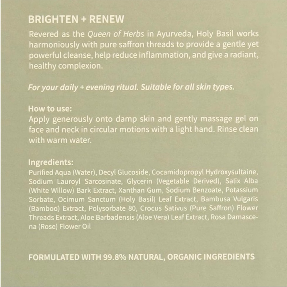 Arkhelm Saffron & Basil Organic Gentle Face Cleanser - Picture 7 of 8
